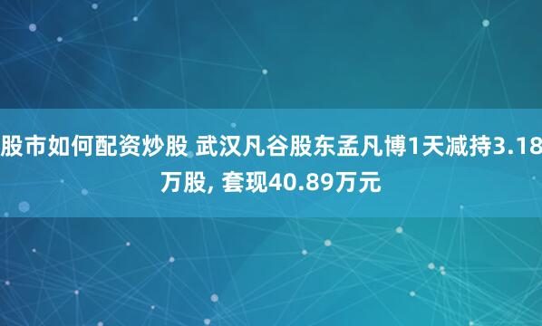 股市如何配资炒股 武汉凡谷股东孟凡博1天减持3.18万股, 套现40.89万元
